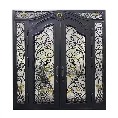 Puerta de entrada delantera con luces laterales
